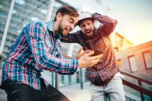 Happy boys see lotto result